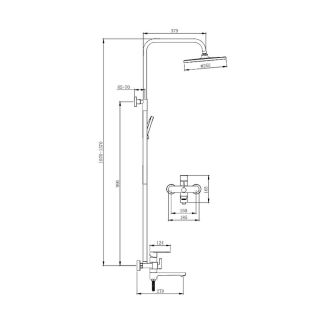 Душевая стойка Splenka S222.24.03 золотой сатин
